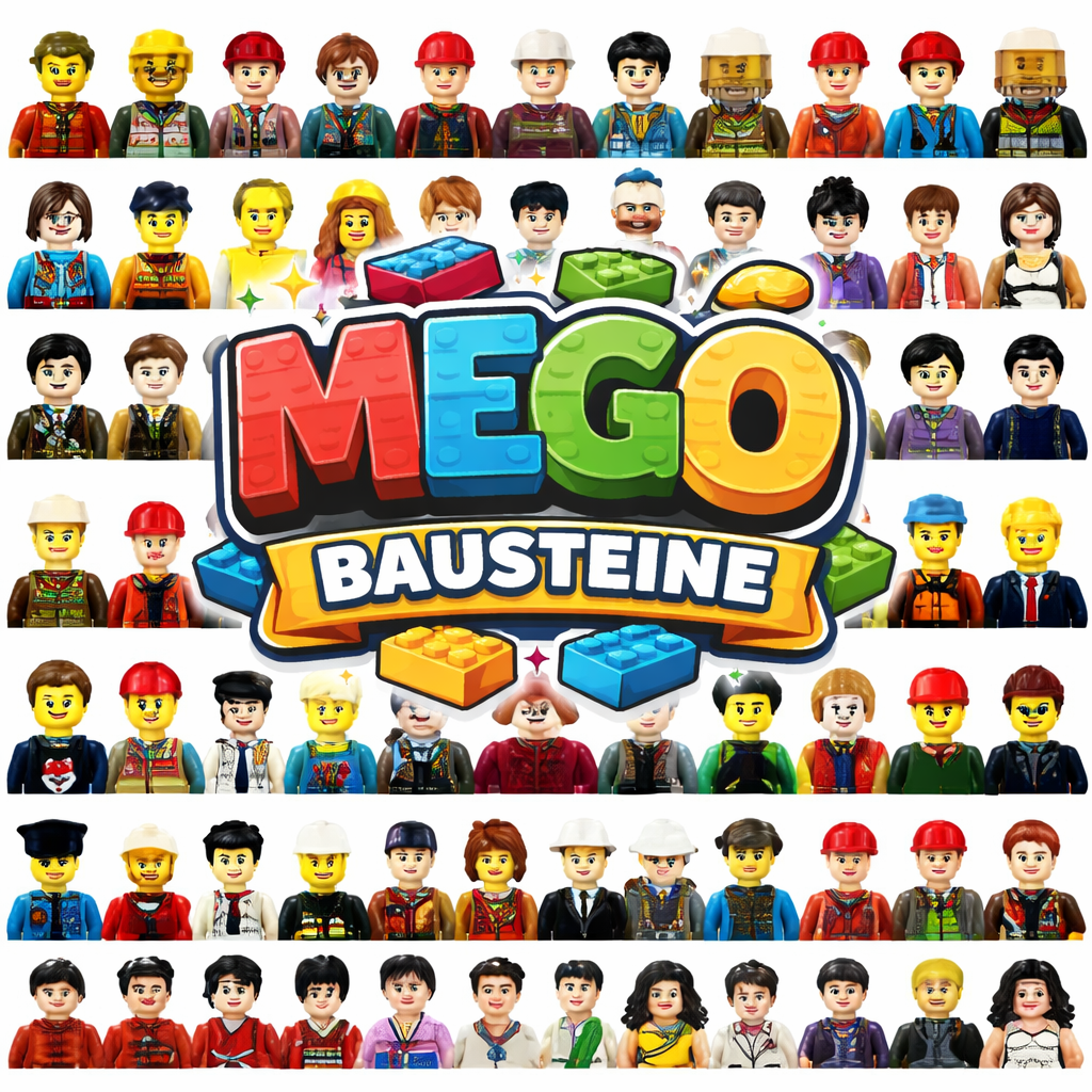 Mego BAUSTEINE – Mini-Figuren Personen-Serie 👥🎨