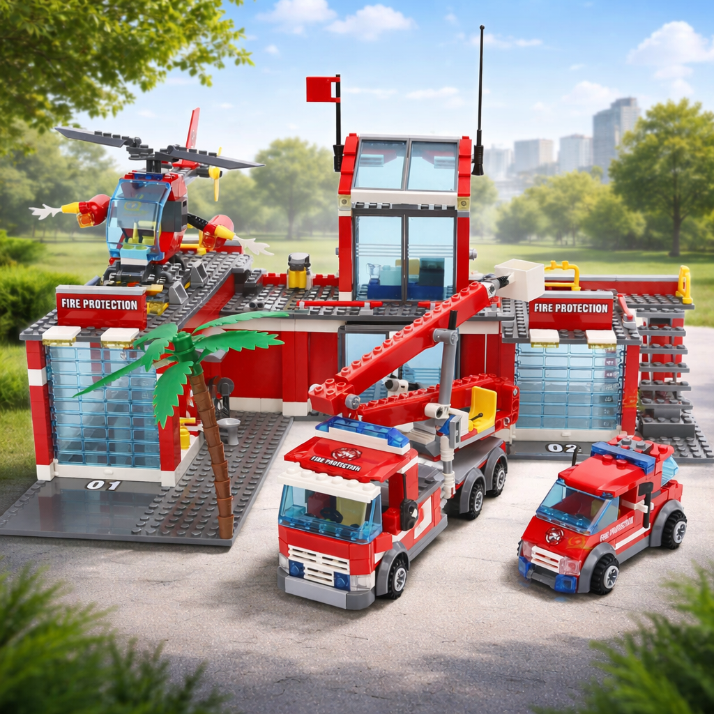 Mego BAUSTEINE – Feuerwehr Ausbildungszentrum 🚒 🔩
