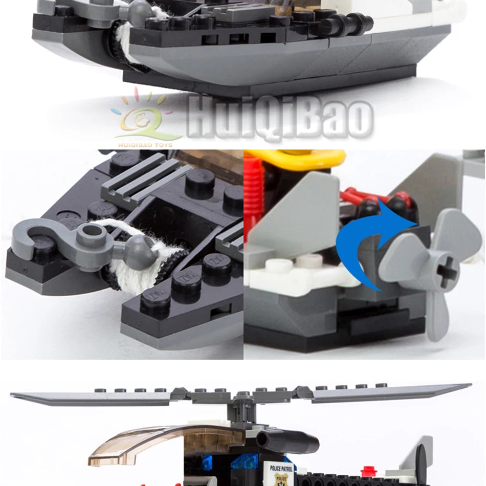 Mego BAUSTEINE – Polizei Einsatzstation mit Fahrzeugen 🚨