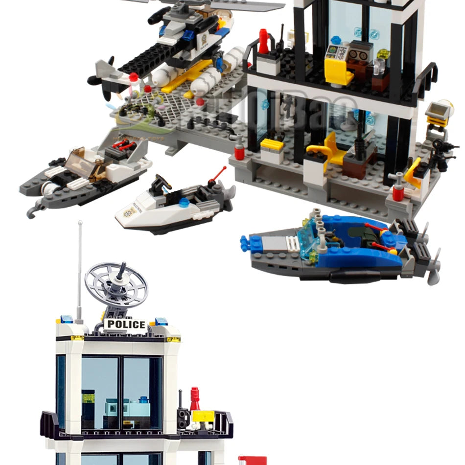 Mego BAUSTEINE – Polizei Einsatzstation mit Fahrzeugen 🚨