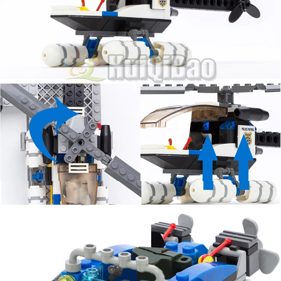 Mego BAUSTEINE – Polizei Einsatzstation mit Fahrzeugen 🚨