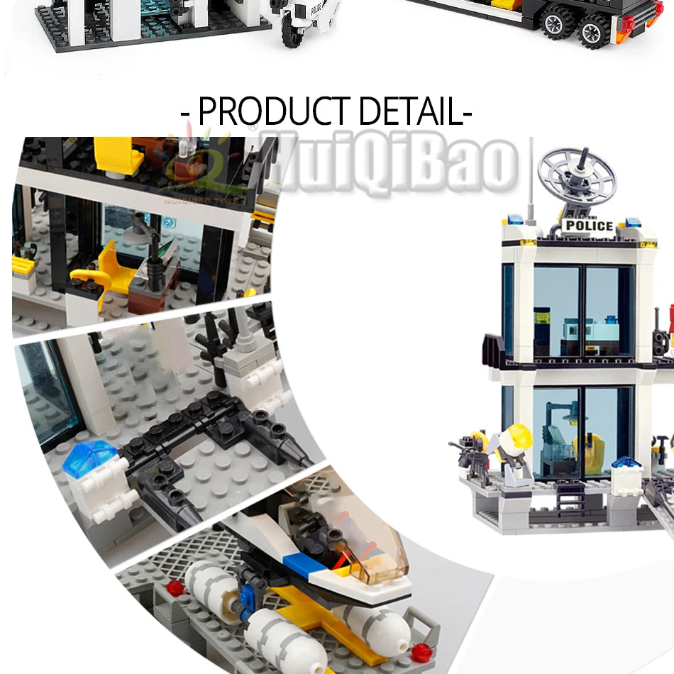 Mego BAUSTEINE – Polizei Einsatzstation mit Fahrzeugen 🚨