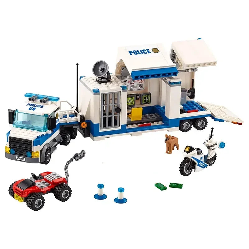 Mego BAUSTEINE – Polizei-Transport & Einsatzfahrzeuge 🚓