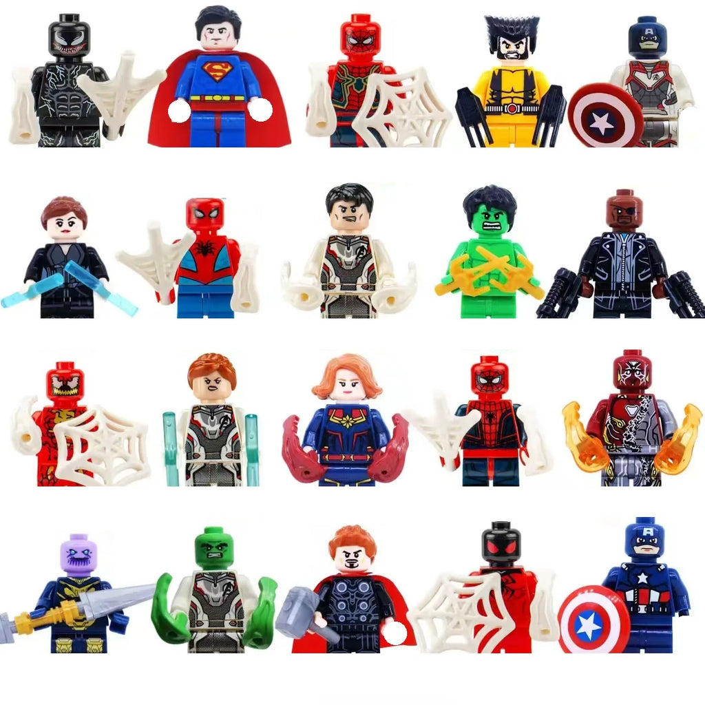 Mego BAUSTEINE – Superhelden Mini-Figuren 🧱🦸‍♂️ (24-teilig)