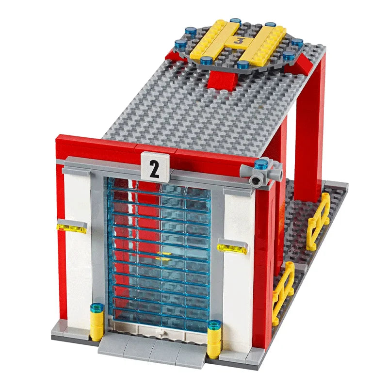 Mego BAUSTEINE – Feuerwehr Garage & Einsatzfahrzeuge 🚒🔩