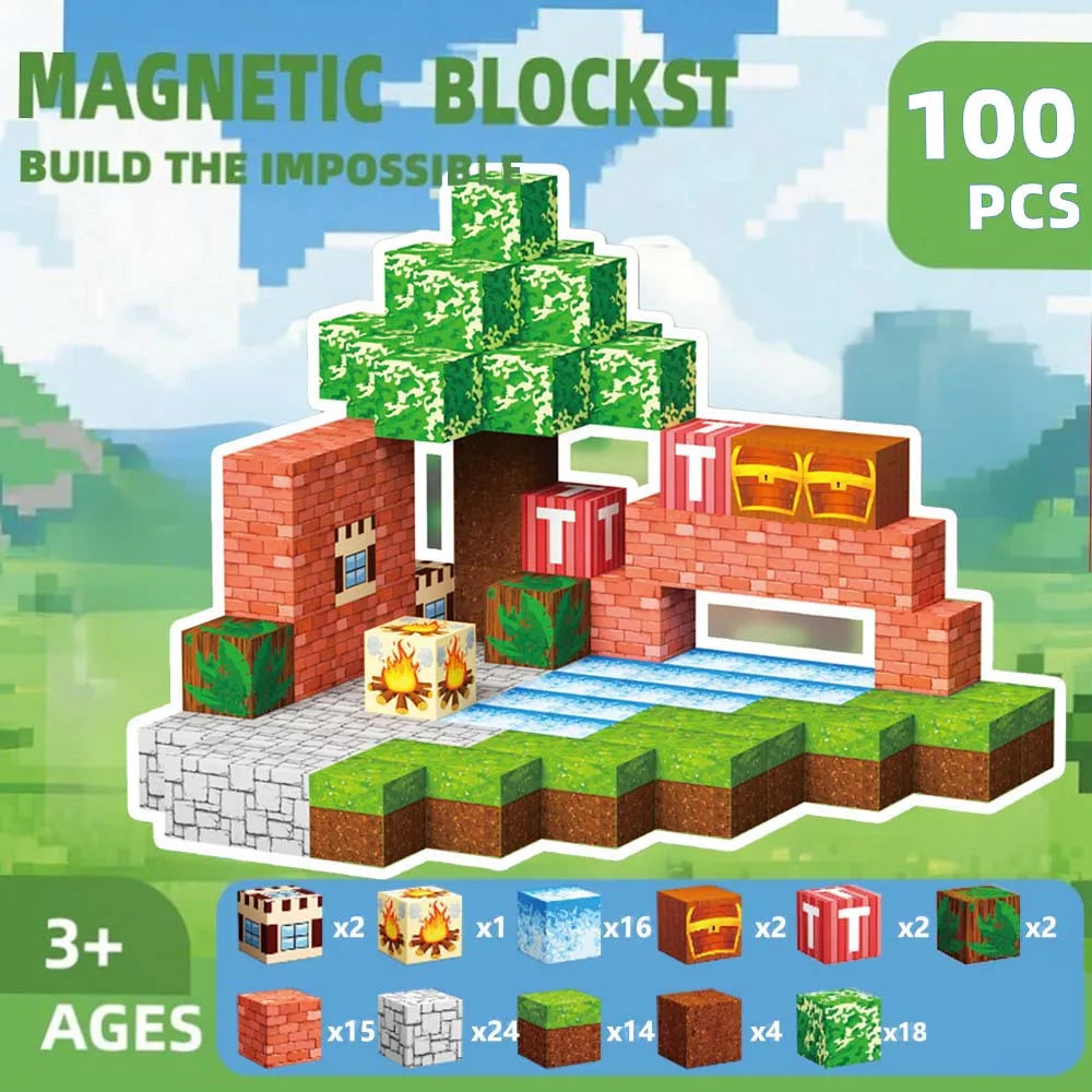 Mego MAGNETSTEINE – Magnetisches Bau- & Spielset (400 Teile 🔩)