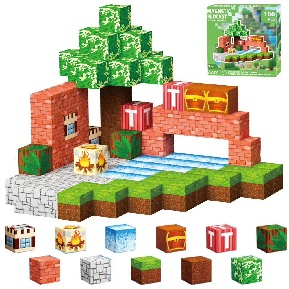 Mego MAGNETSTEINE – Magnetisches Bau- & Spielset (400 Teile 🔩)