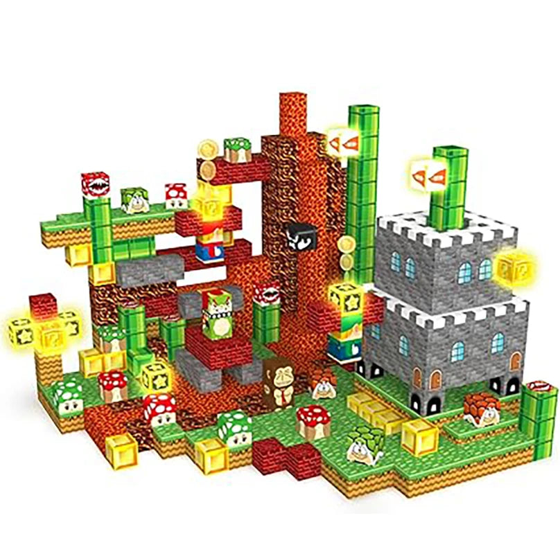 Mego MAGNETSTEINE – Fantasy Bergwelt Set (128 Teile 🔩)