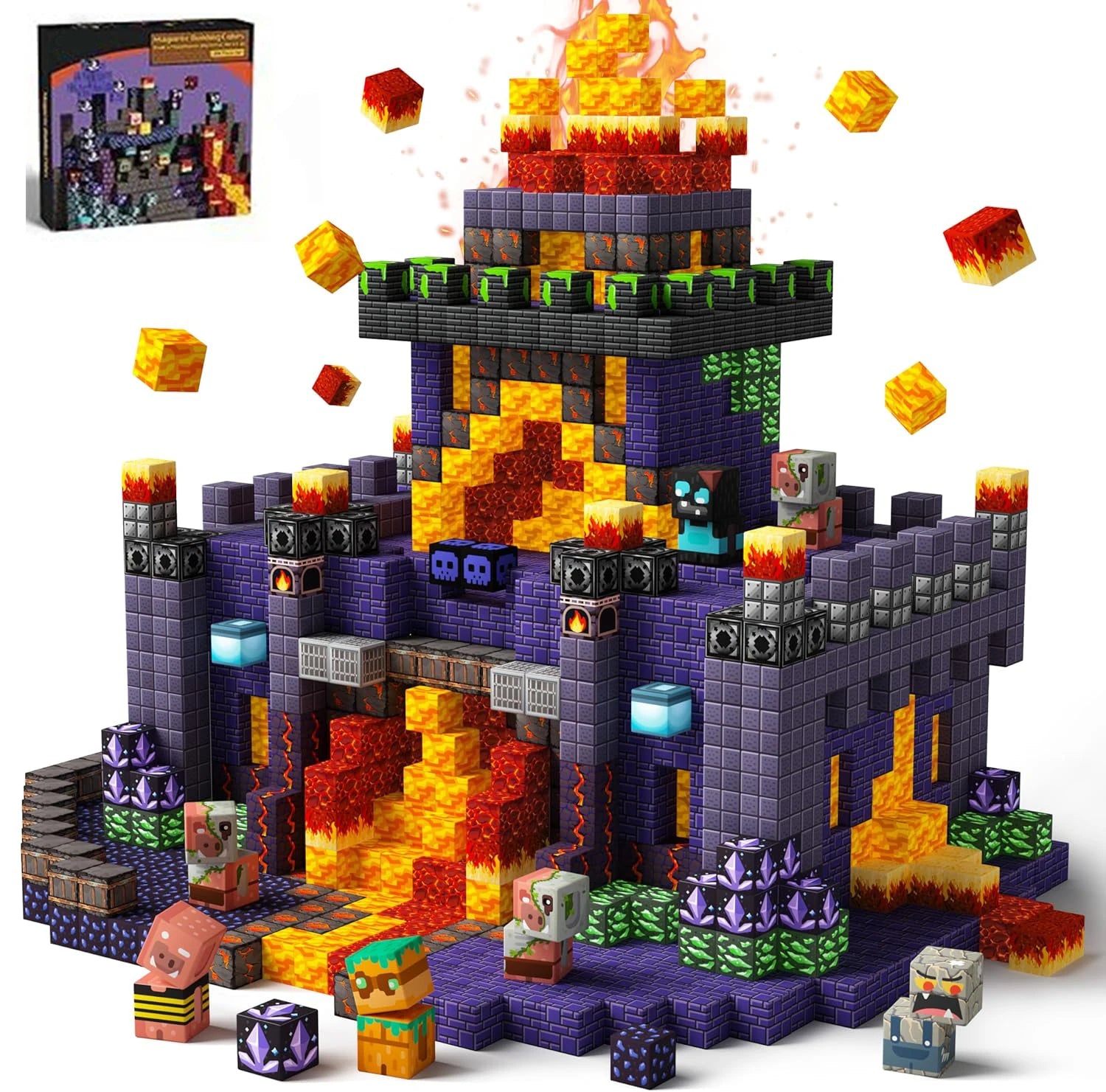 Mego MAGNETSTEINE – Große Kreativbox (100 Teile 🔩)