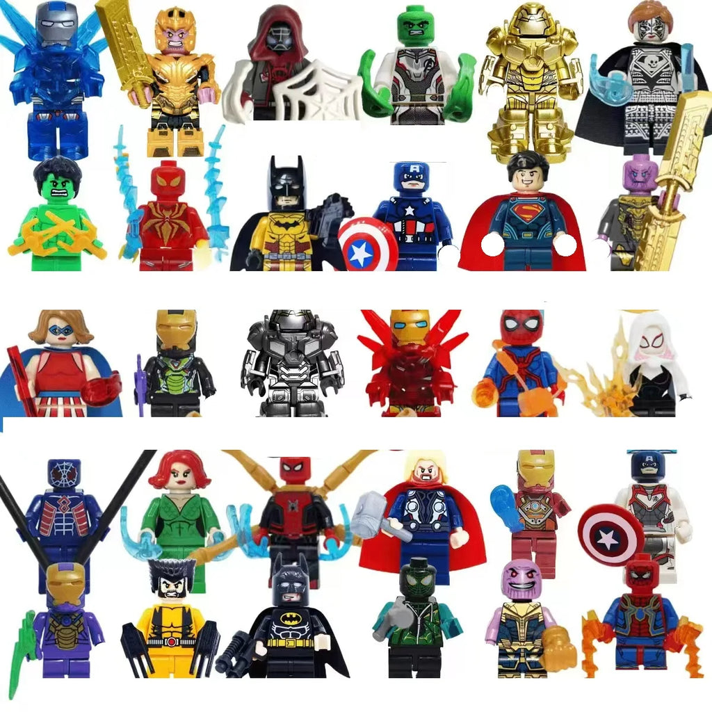 Mego BAUSTEINE – Superhelden Mini-Figuren 🧱🦸‍♂️ (24-teilig)