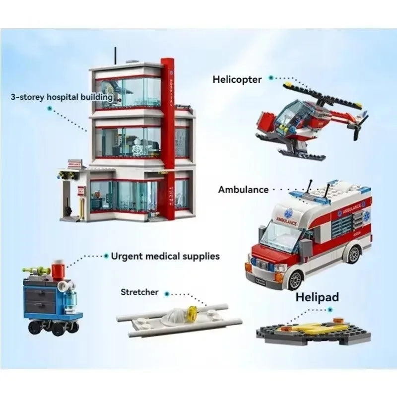 Mego BAUSTEINE – Stadt Krankenhaus 🏥 (816 Teile 🔩)