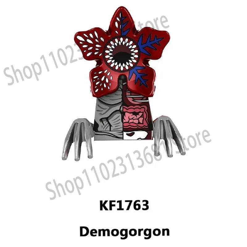 Mego BAUSTEINE – Upside Down Figuren-Set 🧱🕷️ (Stranger-Style)