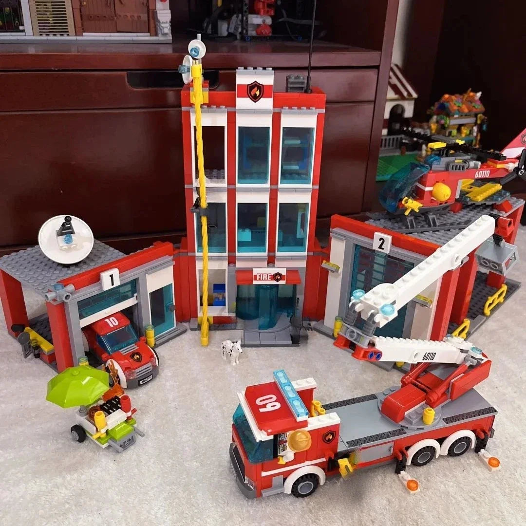 Mego BAUSTEINE – Feuerwehr Einsatzbasis 🚒🔩