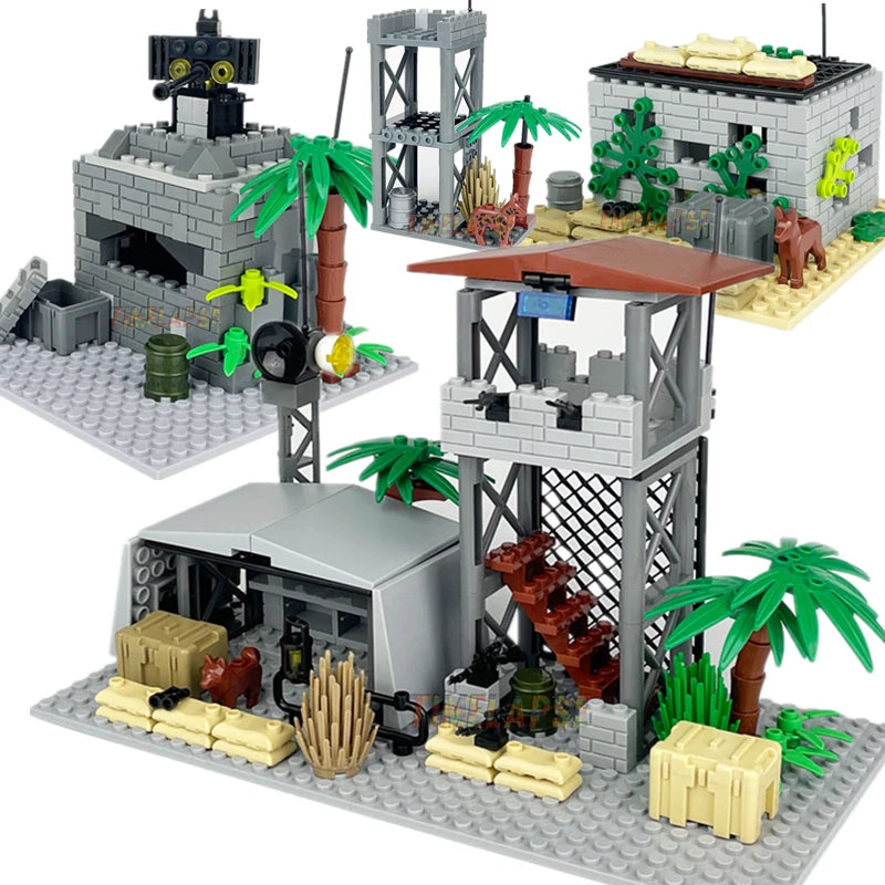 Mego BAUSTEINE – Militär Wachturm & Kommandozentrale 🪖
