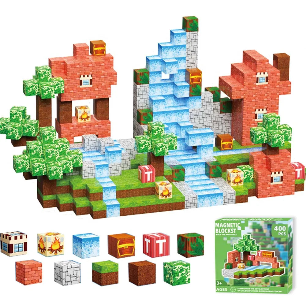 Mego MAGNETSTEINE – Magnetisches Bau- & Spielset (400 Teile 🔩)