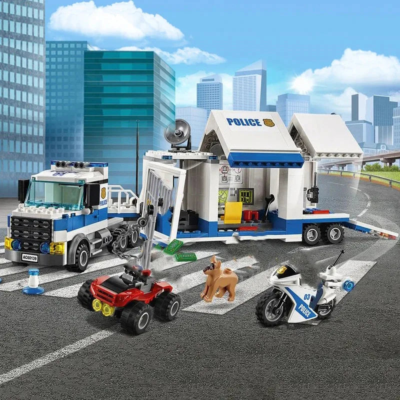 Mego BAUSTEINE – Polizei-Transport & Einsatzfahrzeuge 🚓