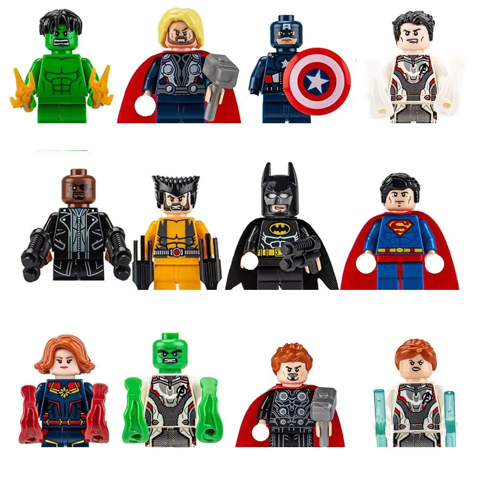 Mego BAUSTEINE – Superhelden Mini-Figuren 🧱🦸‍♂️ (24-teilig)