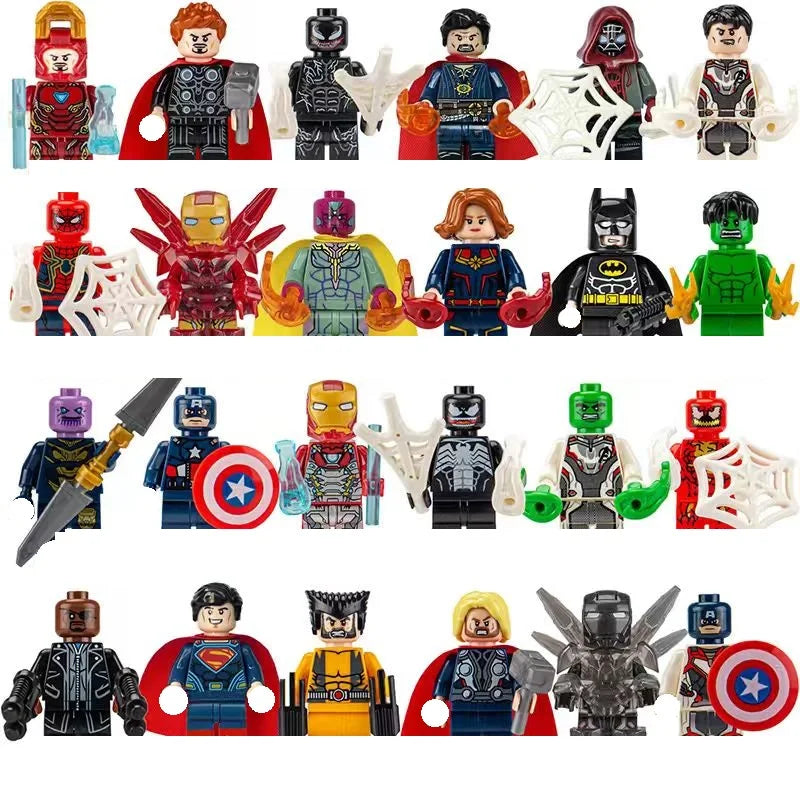 Mego BAUSTEINE – Superhelden Mini-Figuren 🧱🦸‍♂️ (24-teilig)