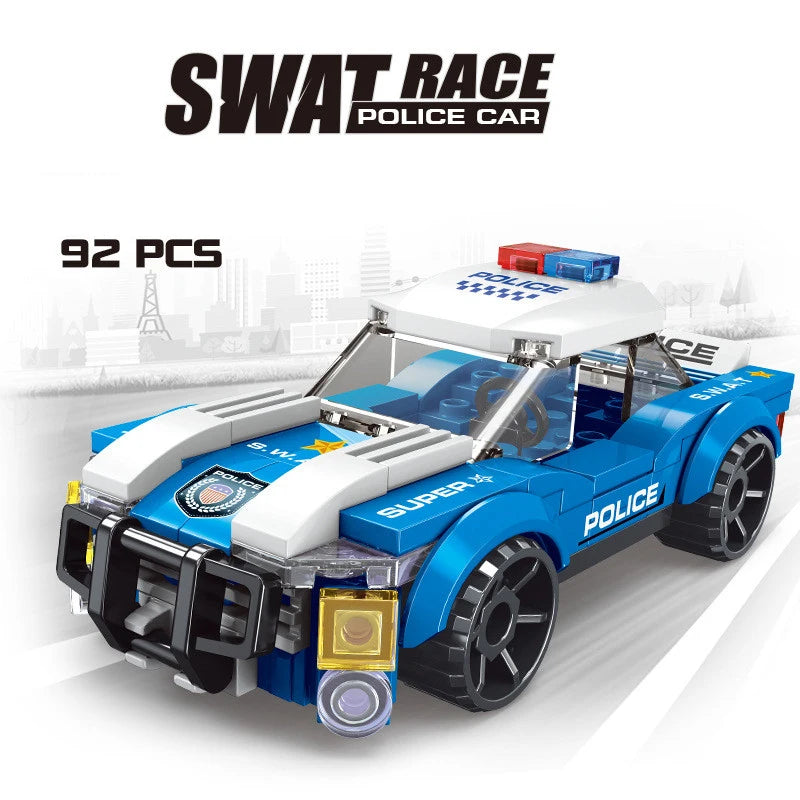 Mego BAUSTEINE – Polizei Helikopter & Fahrzeug 🚁