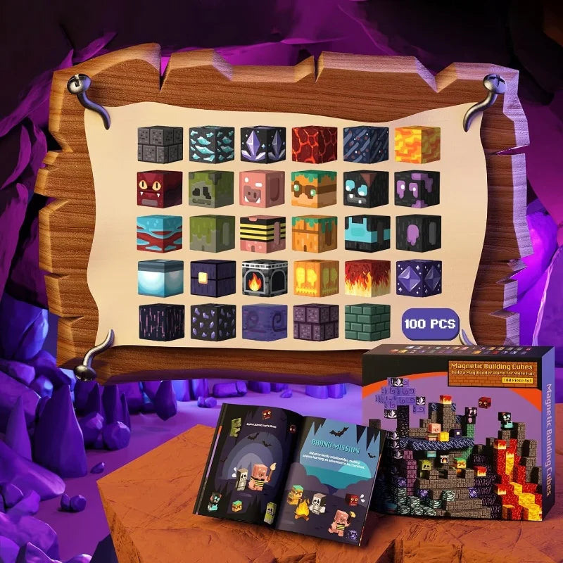 Mego MAGNETSTEINE – Große Kreativbox (100 Teile 🔩)