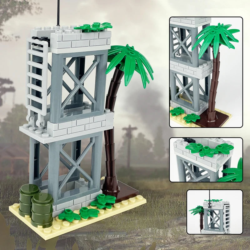 Mego BAUSTEINE – Militär Wachturm & Kommandozentrale 🪖