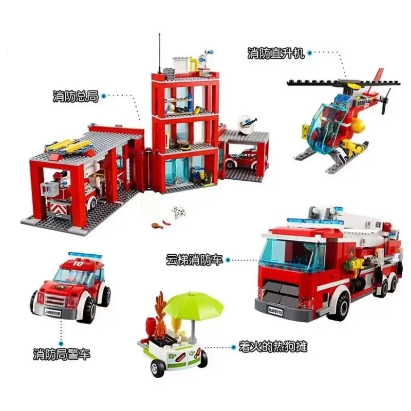 Mego BAUSTEINE – Feuerwehr Einsatzbasis 🚒🔩