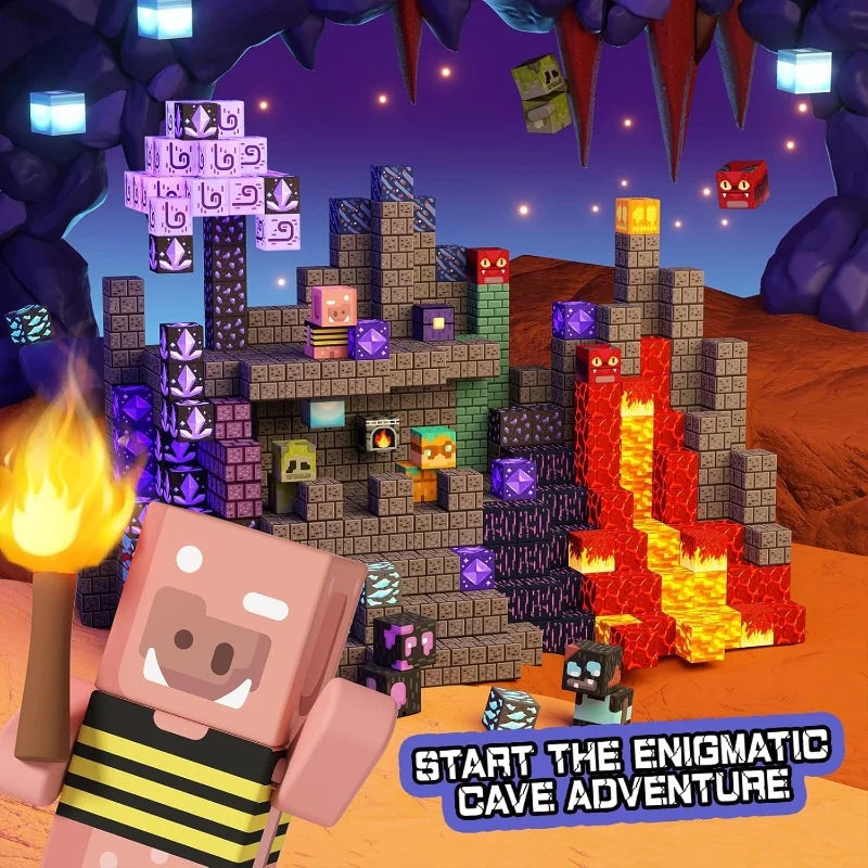 Mego MAGNETSTEINE – Große Kreativbox (100 Teile 🔩)