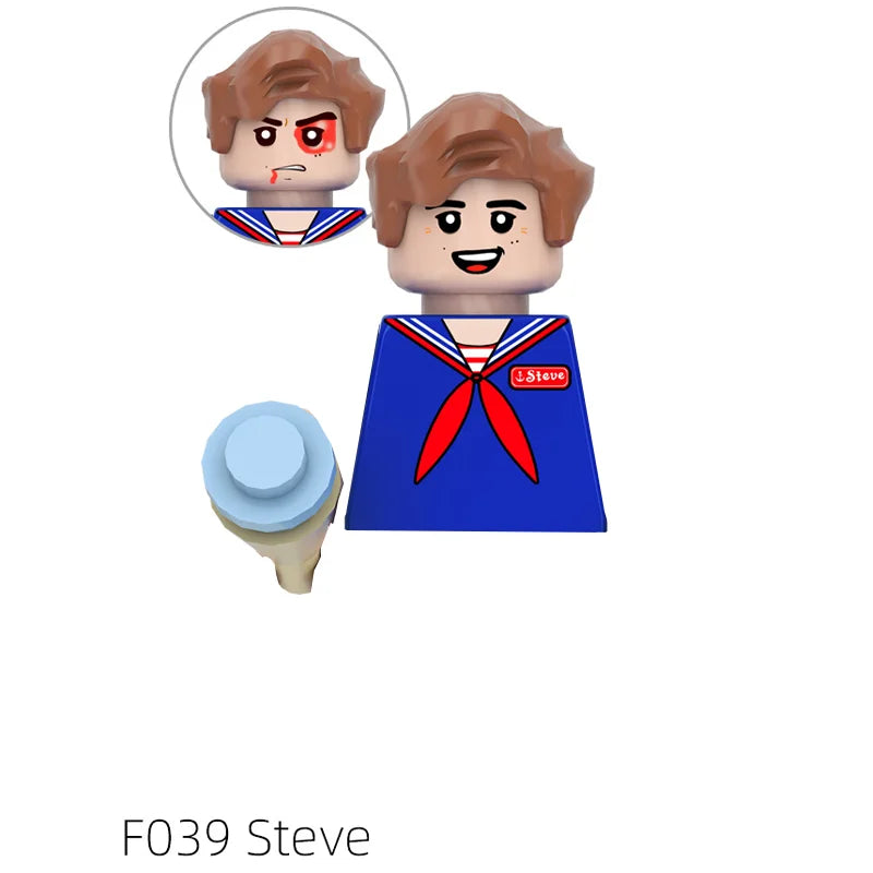 Mego BAUSTEINE – Upside Down Figuren-Set 🧱🕷️ (Stranger-Style)