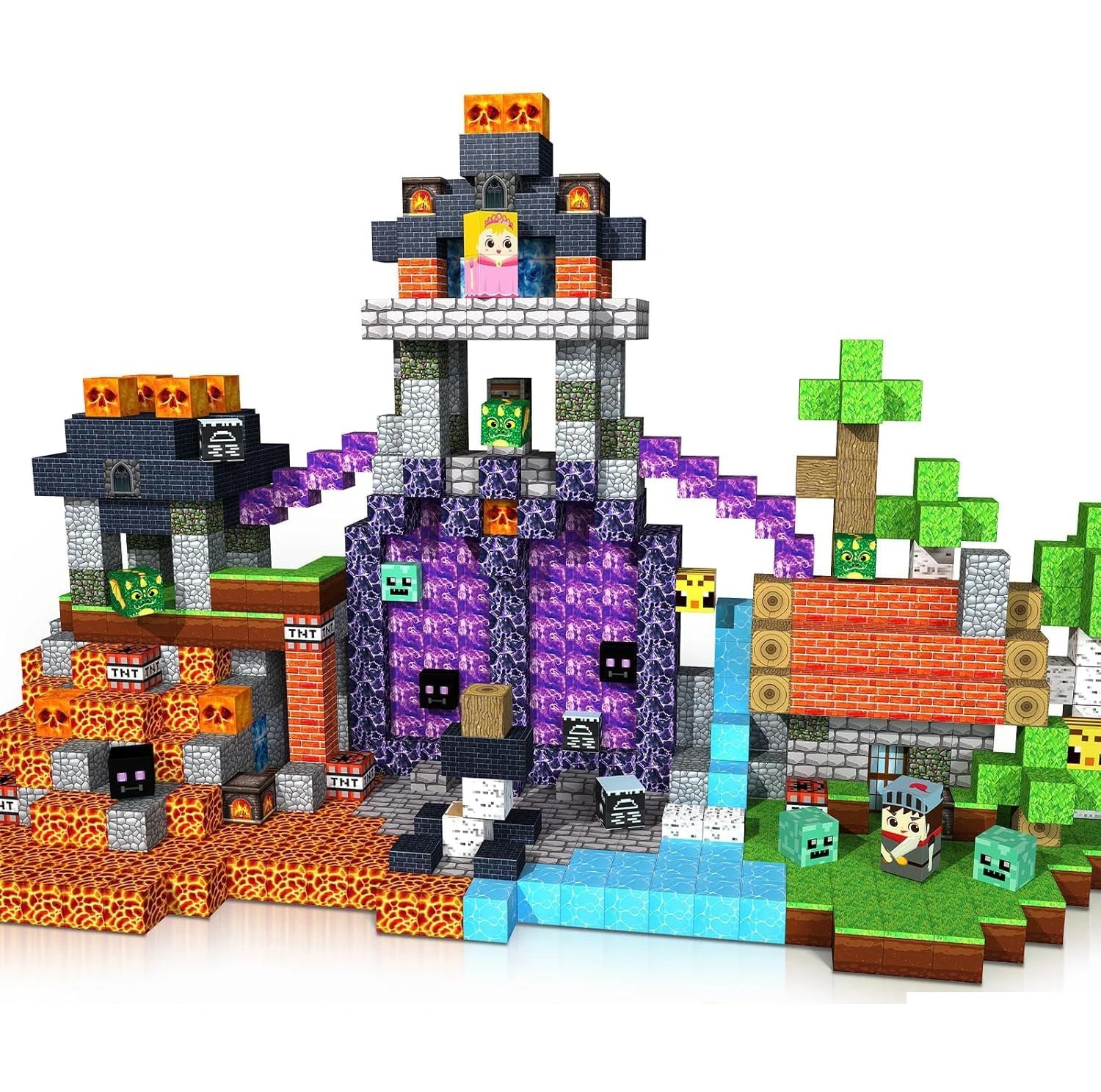 Mego MAGNETSTEINE – Fantasy Bergwelt Set (128 Teile 🔩)